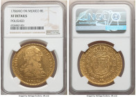 Charles III gold 8 Escudos 1786 Mo-FM XF Details (Polished) NGC, Mexico City mint, KM156.2a. First year of three year type. 

HID09801242017

© 2022 H...