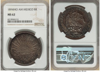 Republic 8 Reales 1894 Mo-AM MS62 NGC, Mexico City mint, KM377.10, DP-Mo80. Glossy gunmetal gray toning with bold strike. 

HID09801242017

© 2022 Her...