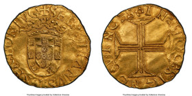 Sebastian I gold 500 Reis (Cruzado) ND (1557-1578) AU Details (Cleaned) PCGS, Lisbon mint, Fr-41, Gomes-57.05. 3.78gm. SEBASTIANVS : I : REX : PORTUG ...
