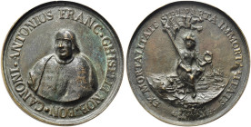 BOLOGNA. Antonio Francesco Ghiselli (scrittore), 1634-1730 
Medaglia 1684 opus Gian Maria Bassi. Æ gr. 280,1 mm 97,00 Dr. CANONI ANTONIUS FRANC GHISE...