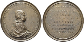 BOLOGNA. Giovanni Luigi Mingarelli (Abate ed orientalista), 1722-1793 
Medaglia 1785. Æ gr. 115,80 mm 71,5 Dr. D IO ALOYS MINGARELLI BON AB EXGEN CAN...