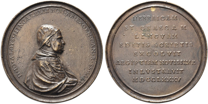 BOLOGNA. Giovanni Luigi Mingarelli (Abate ed orientalista), 1722-1793 
Medaglia...