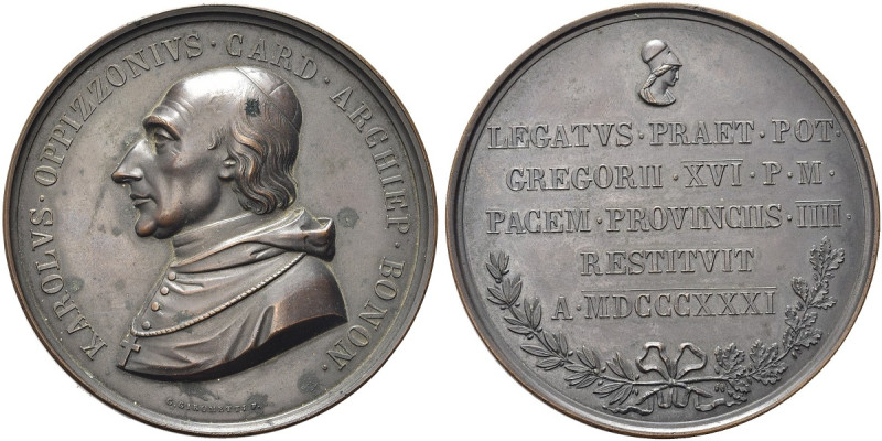 BOLOGNA. Carlo Oppizzoni (cardinale), 1769–1855 
Medaglia 1831 opus G. Giromett...