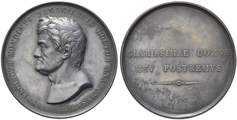 BOLOGNA. Francesco Mondini, 1786-1844 
Medaglia 1847 opus G. Girometti. Æ gr. 9...