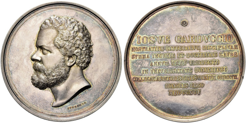 BOLOGNA. Giosuè Carducci (poeta), 1835-1907 
Medaglia 1895 opus F. Speranza. Ag...