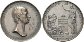 FIRENZE. Ferdinando III di Lorena (granduca), 1791-1824 
Medaglia 1824 opus G. Merlini. Æ gr. 74,67 mm 51,0 Dr. FERDINANDVS III D G P R I A P R H ET ...