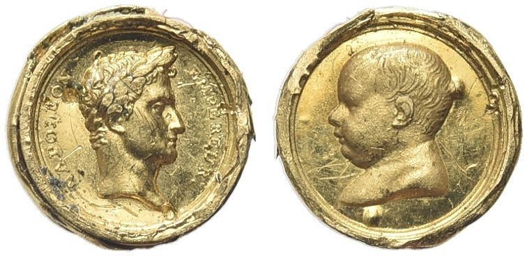 NAPOLEONE BONAPARTE. Periodo Napoleonico, dal 1795 al 1815 
Medaglia per la nas...