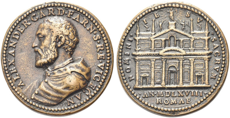 ROMA. Alessandro Farnese (cardinale), 1520-1589 
Medaglia 1568 opus G. Bonzagni...