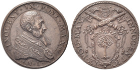 ROMA. Innocenzo IX (Giovanni Antonio Facchinetti), Novembre 1591-Dicembre 1591 
Medaglia di restituzione di N. De Bonis e L. Fragni. Æ gr. 11,18 mm 3...