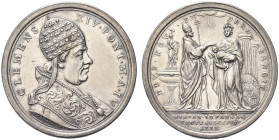 ROMA. Clemente XIV (Gian Vincenzo Antonio Ganganelli), 1769-1774 
Medaglia 1772 a. IV opus F. Cropanese. Ag gr. 21,56 mm 37,0 Dr. CLEMENS - XIV PONT ...