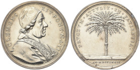 ROMA. Clemente XIV (Gian Vincenzo Antonio Ganganelli), 1769-1774 
Medaglia 1774 a. VI opus F. Cropanese. Æ gr. 23,66 mm 39,5 Dr. CLEMENS - XIV PONT M...