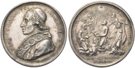 ROMA. Pio VII (Barnaba Chiaramonti), 1800-1823 
Medaglia 1807 a. VIII opus T. Mercandetti. Ag gr. 33,95 mm 40 Dr. PIVS SEPTIMVS - P M ANNO VIII. Bust...