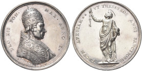 ROMA. Leone XII (Annibale Sermattei della Genga), 1823-1829 
Medaglia 1824 a. I opus G. Cerbara. Ag gr. 30,72 mm 42,5 Dr. LEO XII PON - MAX ANNO I. B...