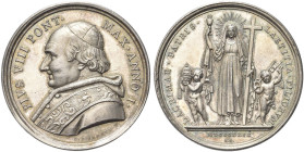 ROMA. Pio VIII (Francesco Saverio Castiglioni), 1829-1830 
Medaglia 1829 a. I opus G. Girometti. Ag gr. 32,79 mm 43 Dr. PIVS VIII PONT - MAX ANNO I. ...