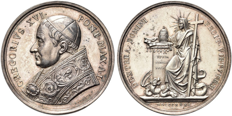 ROMA. Gregorio XVI (Bartolomeo Alberto Cappellari), 1831-1846 
Medaglia 1831 a....