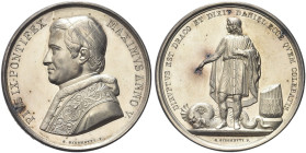 ROMA. Pio IX (Giovanni Maria Mastai Ferretti), 1846-1878 
Medaglia 1850 a. V opus G. Girometti. Ag gr. 33,58 mm 43,2 Dr. PIVS IX PONTIFEX - MAXIMVS A...