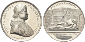 ROMA. Pio IX (Giovanni Maria Mastai Ferretti), 1846-1878 
Medaglia 1852 a. VII opus B. Zaccagnini. Ag gr. 32,95 mm 43,5 Dr. PIVS IX PONTIFEX - MAXIMV...