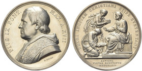 ROMA. Pio IX (Giovanni Maria Mastai Ferretti), 1846-1878 
Medaglia 1862 a. XVII opus C. Voigt. Ag gr. 32,08 mm 43,5 Dr. PIVS IX PONT - MAX AN XVII. B...