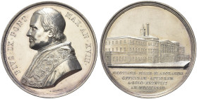 ROMA. Pio IX (Giovanni Maria Mastai Ferretti), 1846-1878 
Medaglia 1863 a. XVIII opus G. Bianchi. Ag gr. 37,22 mm 43,5 Dr. PIVS IX PONT - MAX AN XVII...