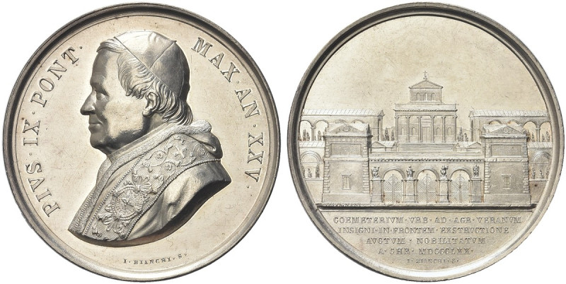 ROMA. Pio IX (Giovanni Maria Mastai Ferretti), 1846-1878 
Medaglia 1870 a. XXV ...