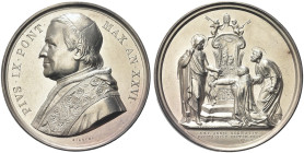 ROMA. Pio IX (Giovanni Maria Mastai Ferretti), 1846-1878 
Medaglia 1871 a. XXVI opus G. Bianchi. Ag gr. 33,06 mm 43,5 Dr. PIVS IX PONT - MAX AN XXVI....