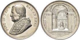 ROMA. Pio IX (Giovanni Maria Mastai Ferretti), 1846-1878 
Medaglia 1872 a. XXVII opus G. Bianchi. Ag gr. 34,84 mm 43,9 Dr. PIVS IX PONT - MAX AN XXVI...