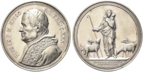 ROMA. Pio IX (Giovanni Maria Mastai Ferretti), 1846-1878 
Medaglia 1877 a. XXXII opus F. Bianchi. Ag gr. 34,14 mm 44,0 Dr. PIVS IX EPISC - A L PRINC ...