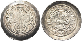 AQUILEIA. Volchero von Ellenbrechtskirchen patriarca, 1204-1218 
Denaro scodellato con l’aquila, del 1209 (?). Ag gr. 1,28 Dr. VOLF - KER P. Il Patri...