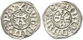 ASCOLI. Eugenio IV (Gabriele Condulmer), 1431-1447 
Bolognino. Ag gr. 1,06 Dr. (chiavi decussate) EVGENIV' PAP. Lettera A tra 4 anellini. Rv. S ENNID...