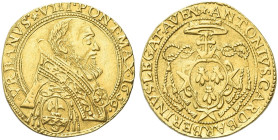 AVIGNONE. Urbano VIII (Maffeo Vincenzo Barberini), 1623-1644 
Quadrupla 1636. Au gr. 13,14 Dr. VRBANVS VIII PONT MAX 1636. Busto a d., con piviale or...