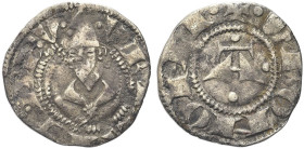BOLOGNA. Beato Urbano V (Guillaume de Grimoard), 1362-1370 
Bolognino. Ag gr. 1,27 Dr. VRBAN P P V. Busto frontale con fibbia a stella. Rv. BONONI. L...