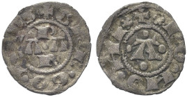 BOLOGNA. Gregorio XI (Pierre Roger de Beaufort), 1370-1378 
Denaro o Picciolo. Mi gr. 0,35 Dr. GRE GO RIVS. Le lettere PAAP disposte a croce attorno ...