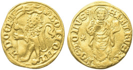 BOLOGNA. Repubblica, Monetazione Autonoma, 1376-1401 
Bolognino d’oro. Au gr. 3,44 Dr. BONONI - A DOCET. Leone vessillifero rampante verso d. Rv. S P...