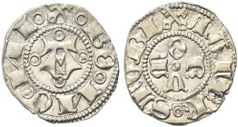 BOLOGNA. Anonime pontificie, sec. XV 
Bolognino. Ag gr. 1,15 Dr. (chiavi decussate) °BO°NO°NI°. Grande A accostata da 4 cerchietti. Rv. (chiavi decus...