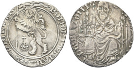 BOLOGNA. Monetazione Autonoma, sec. XV 
Grossone. Ag gr. 2,68 Dr. BONONIA MATER STVDIORVM. Leone rampante verso s., tiene fra le zampe anteriori il v...