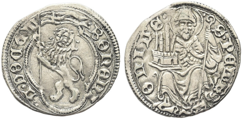 BOLOGNA. Monete Autonome, fine XV sec 
Grossetto. Ag gr. 1,67 Dr. BONONI - A DO...
