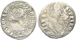 BOLOGNA. Monete Autonome, fine XV sec 
Grossetto, inizio del XVI secolo. Ag gr. 1,34 Dr. BONON - IA DOCET. Leone vessillifero rampante verso s. Rv. S...