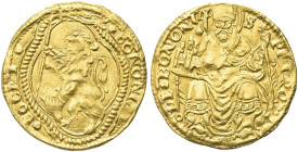 BOLOGNA. Anonime dei Bentivoglio, 1446-1506 
Doppio Bolognino. Au gr. 6,89 Dr. BONONIA - DOCET. Leone rampante verso s. Rv. S - PETRONI - DE BONONIA....