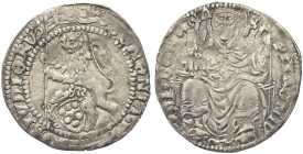 BOLOGNA. Giulio II (Giuliano della Rovere), 1503-1513 
Grossone. Ag gr. 2,66 Dr. BONONIA MATER STVDIORVM (lettere gotiche). Leone vessillifero rampan...