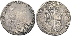 BOLOGNA. Urbano VIII (Maffeo Vincenzo Barberini), 1623-1644 
Bianco MDCXXV (1625). Ag gr. 2,75 Dr. VRBANVS VIII PONT MAX. Busto a d., con piaviale de...