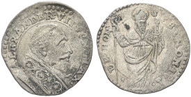 BOLOGNA. Alessandro VII (Fabio Chigi), 1655-1667 
Muraiola. Ag gr.1,45 Dr. ALEXANDER VII PON MAX. Busto a d. con piaviale decorato. Rv. S PETRONIVS -...