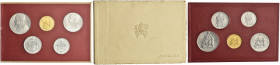 CITTA' DEL VATICANO. Pio XII (Eugenio Pacelli), 1939-1958 
Serie completa di 5 valori: 100 Lire (Au), 10 e 5 Lire, 2 Lire e 1 Lira (It) 1948 a. X. Au...