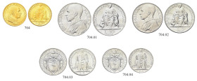 CITTA' DEL VATICANO. Pio XII (Eugenio Pacelli), 1939-1958 
Serie completa di 5 valori 1948 a. X, comprendente 100 Lire (Au), 10 e 5 Lire, 2 Lire e 1 ...