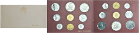 CITTA' DEL VATICANO. Pio XII (Eugenio Pacelli), 1939-1958 
Serie completa di 9 valori 1958 a. XX. Da 500 Lire (Ar), 100 lire (Au), 100 e 50 lire (Ac)...