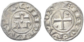 SICILIA. Enrico VI di Svevia e Costanza d’Altavilla, 1194-1197 
Mezzo Denaro. Mi gr. 0,33 Dr. HE INPERATOR. Croce patente con stelletta a sei raggi n...