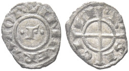 SICILIA. Federico II di Svevia, Imperatore e Re di Sicilia, 1197-1250 
Quarto di Denaro. Mi gr. 0,34 Dr. IMPERATOR. Grande F accostata da due globett...