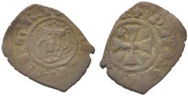 SICILIA. Federico III d’Aragona, Re di Sicilia, 1296-1337 
Denaro. Æ gr. 0,64 Dr. FRI T DEI GRA. Testa coronata a s. Rv. REX SICILIE. Croce patente, ...