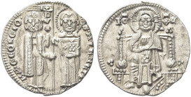 VENEZIA. Marino Zorzi Doge L, 1311-1312 
Grosso. Ag gr. 2,13 Dr. MA GEORGIO - S M VENETI. Simile a precedenti. Paolucci 2.
Molto Raro. q. SPL