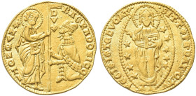 VENEZIA. Bartolomeo Gradenigo Doge LIII, 1339-1342 
Ducato. Au gr. 3,52 Dr. BA GRADONICO - SM VENETI. Simile a precedenti. Paolucci 1; Fried. 1220.
...