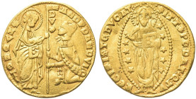 VENEZIA. Andrea Dandolo Doge LIV, 1343-1354 
Ducato. Au gr. 3,51 Dr. ANDR DANDVLO - SM VENETI. Simile a precedenti. Paolucci 1; Fried. 1221.
BB